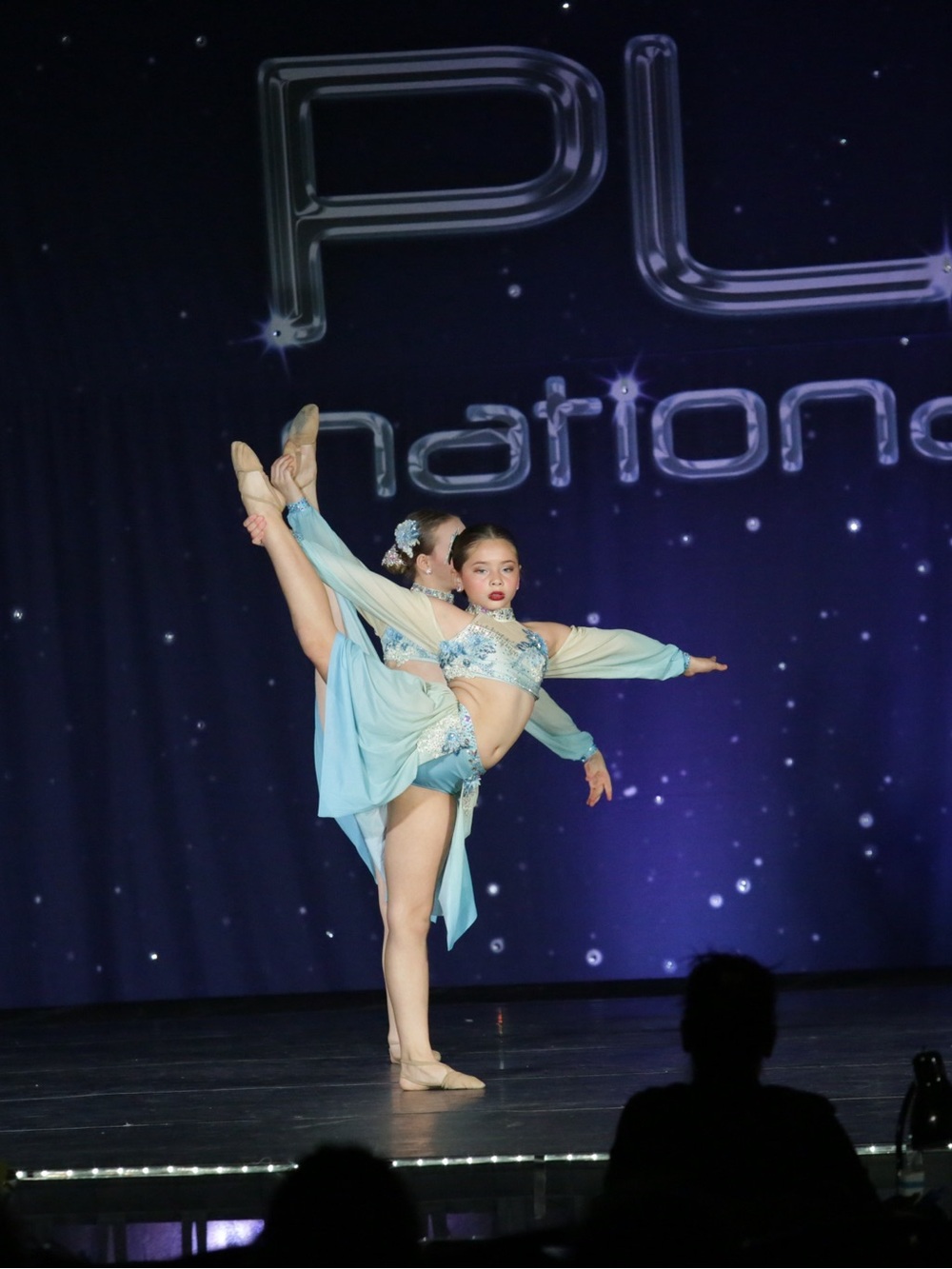 Blue Ombré Lyrical Dance Costume | Competition | Rhinestone | Youth - Picture 2 of 11